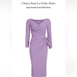 Agna draped jersey midi dress